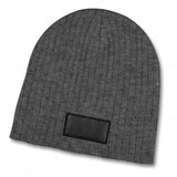 Nebraska Heather Cable Knit Beanie With Patch promohub 