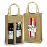 Serena Jute Double Wine Carrier promohub 