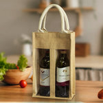 Serena Jute Double Wine Carrier promohub 