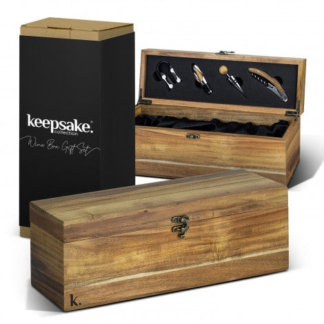 Keepsake Wine Box Gift Set promohub 