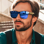 Ryder Mirror Lens Sunglasses - Bamboo promohub 